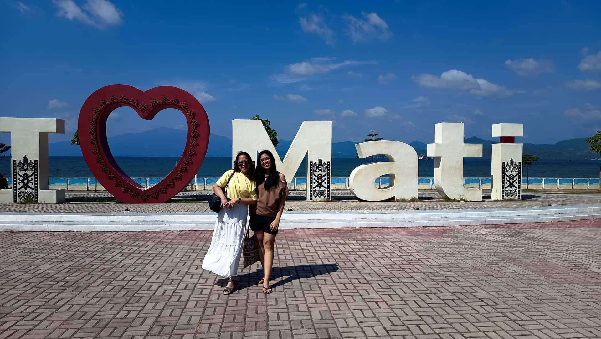 Mati sign on the waterfront