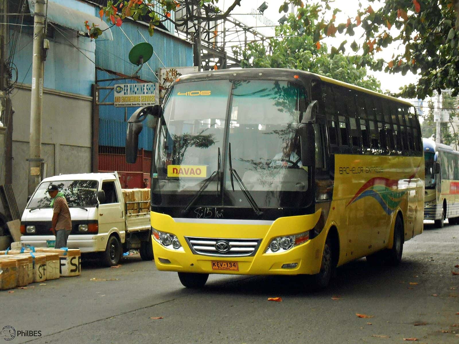 Bachelor Express bus at the Davao City Overland Transport Terminal