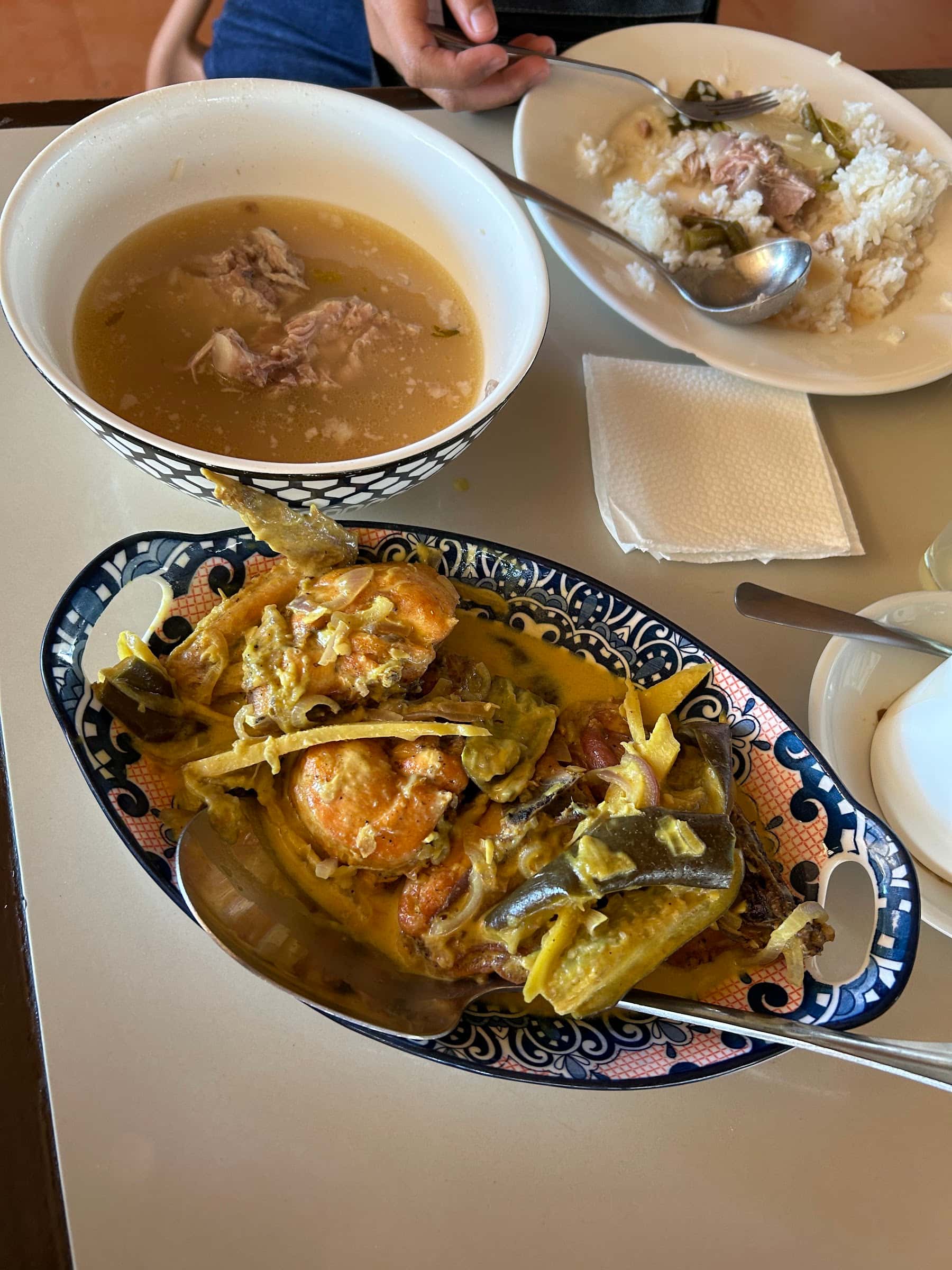 Seafood in coconut sauce at Ciangi, Quezon Street, Mati City