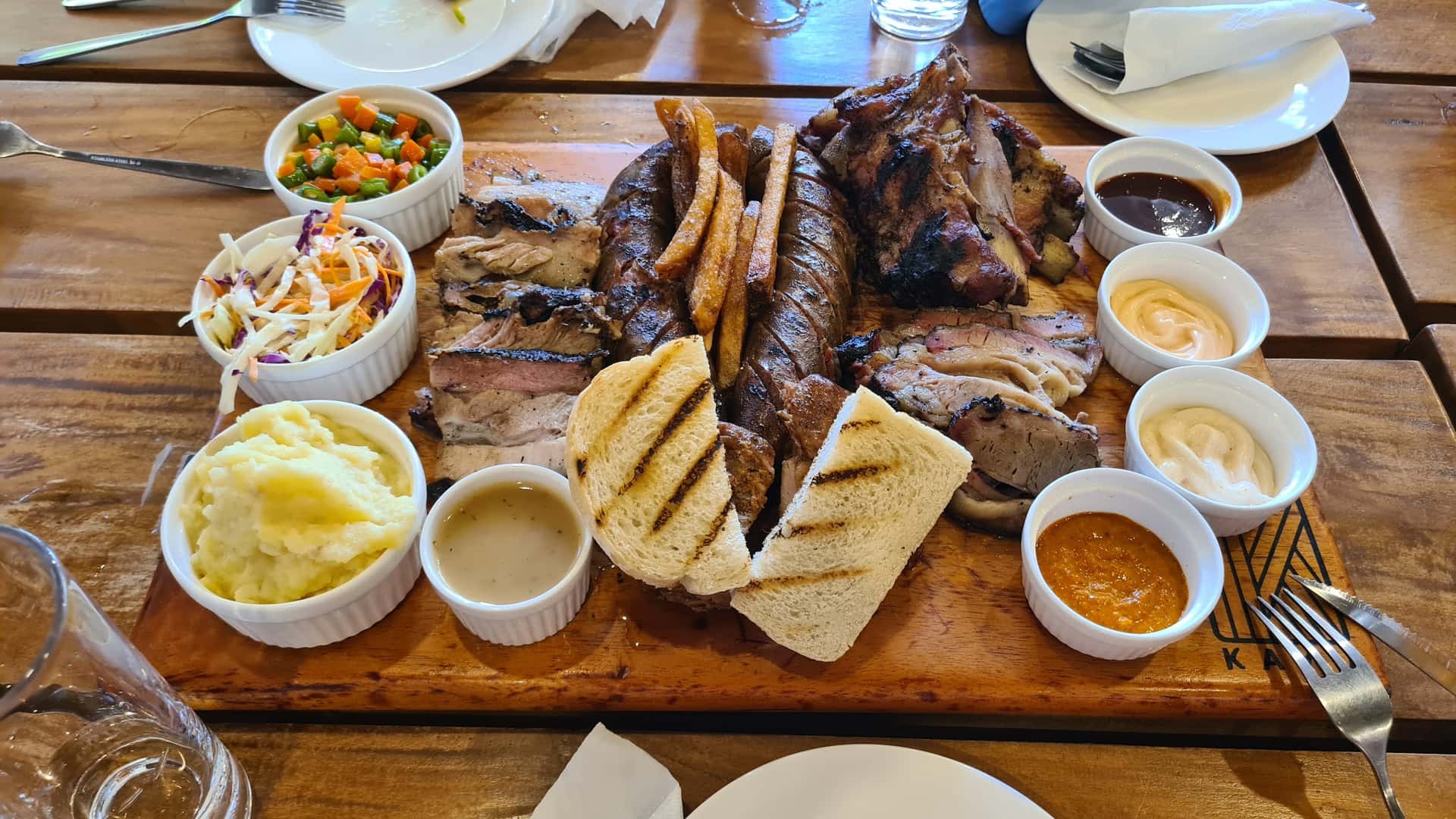 Smoked meat platter with sides at Kayu, Urbiztondo, San Juan, La Union