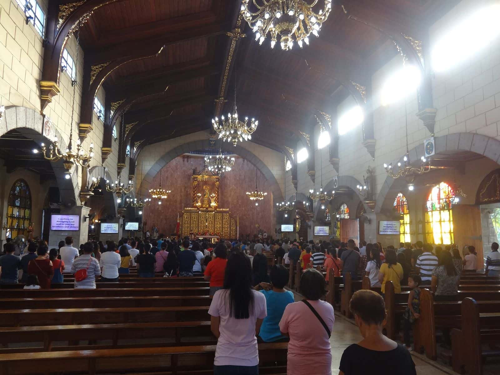 Mass inside the Basilica of Our Lady of Charity, Agoo, La Union