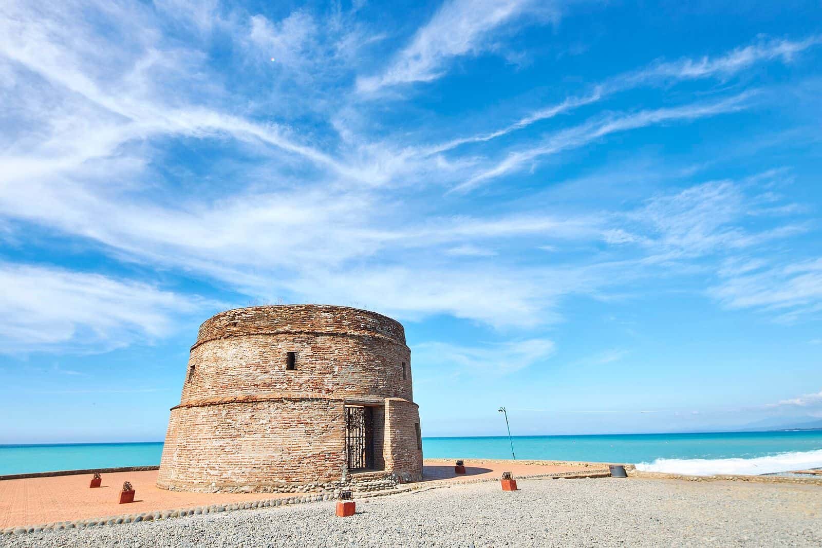 The Baluarte watchtower and shoreline in Luna, La Union