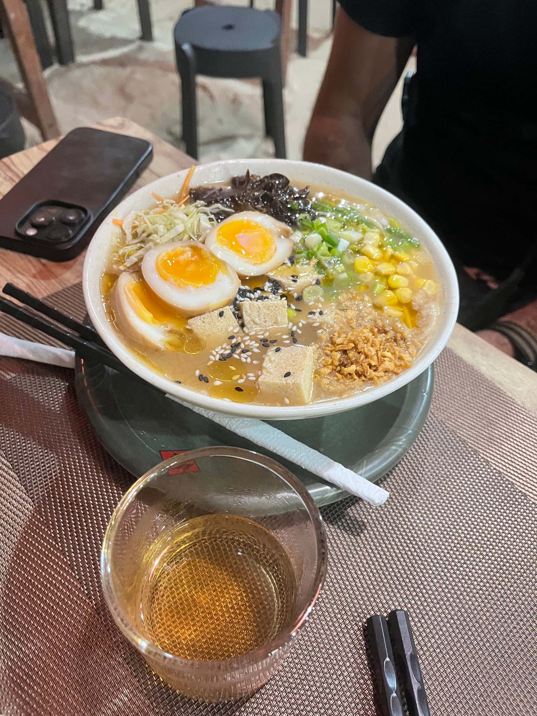 Tonkotsu ramen with egg at Shikihoru, Solangon, San Juan, Siquijor