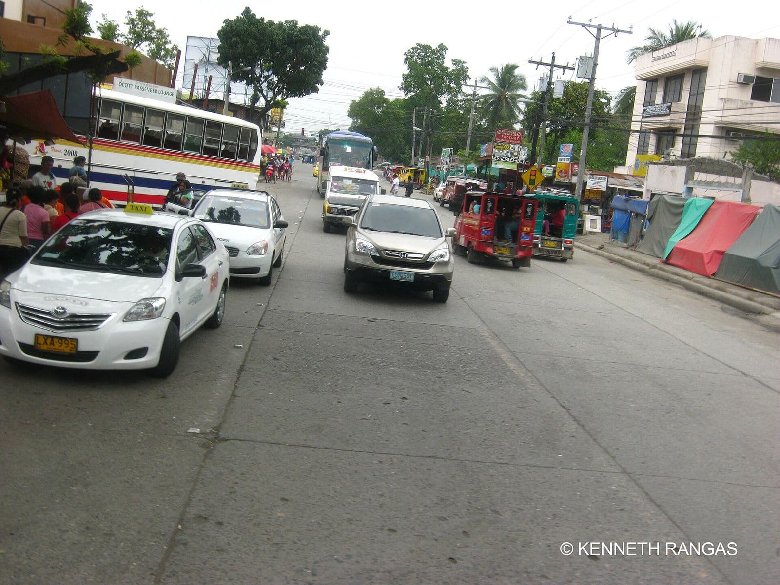 Street outside the Ecoland bus terminal in Davao City