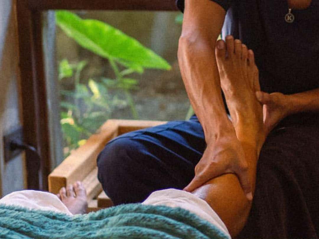 Foot reflexology massage in Siargao
