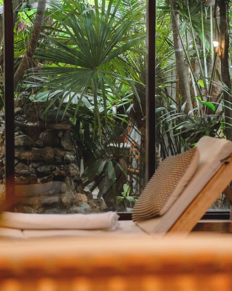 Garden lounger at Sirena Spa