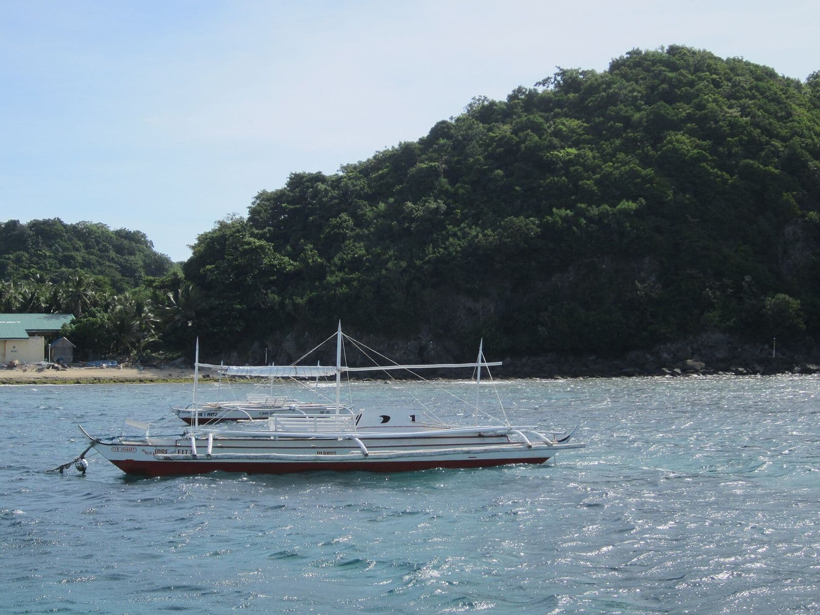 Outrigger boat at Apo Island