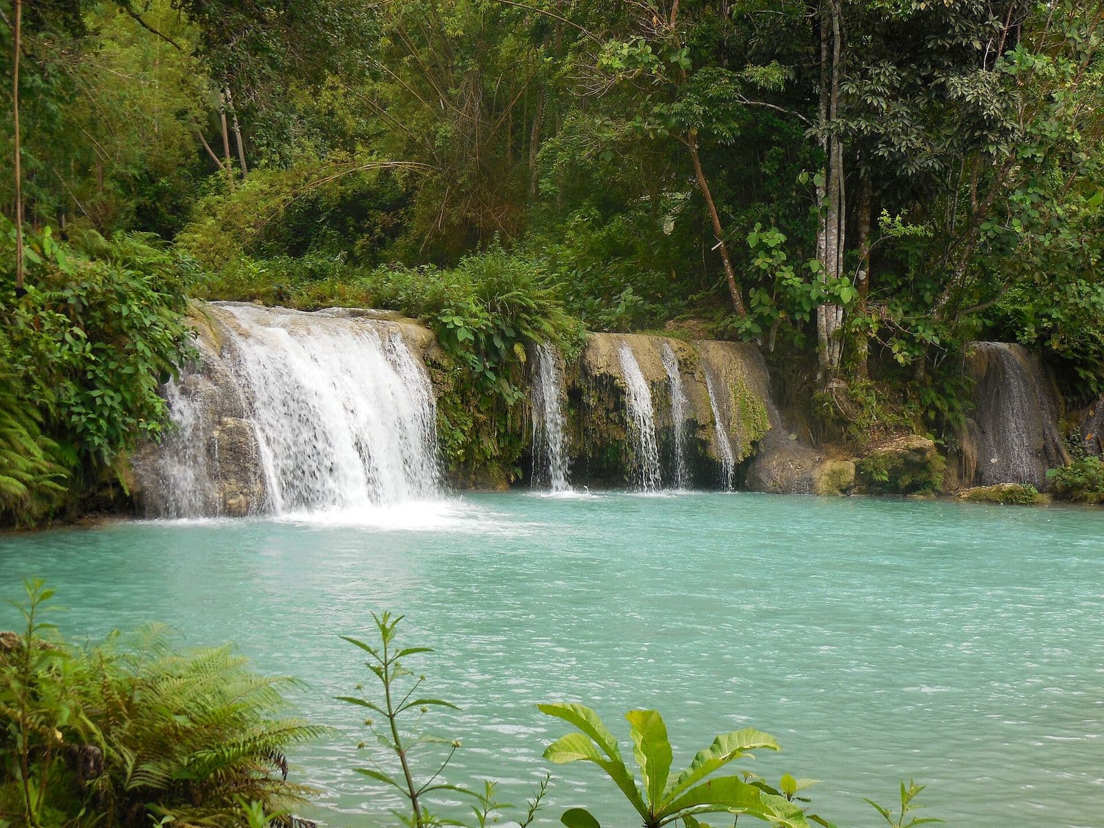 The main pool and cascades at Cambugahay Falls