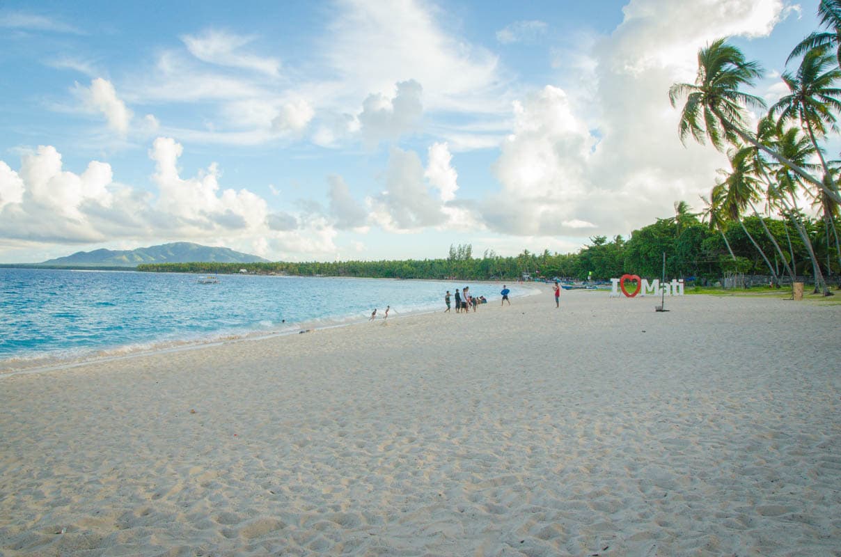 Wide view of Dahican Beach