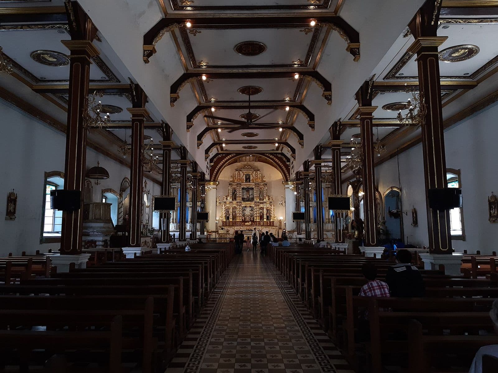 The nave of Namacpacan Church, Luna, La Union