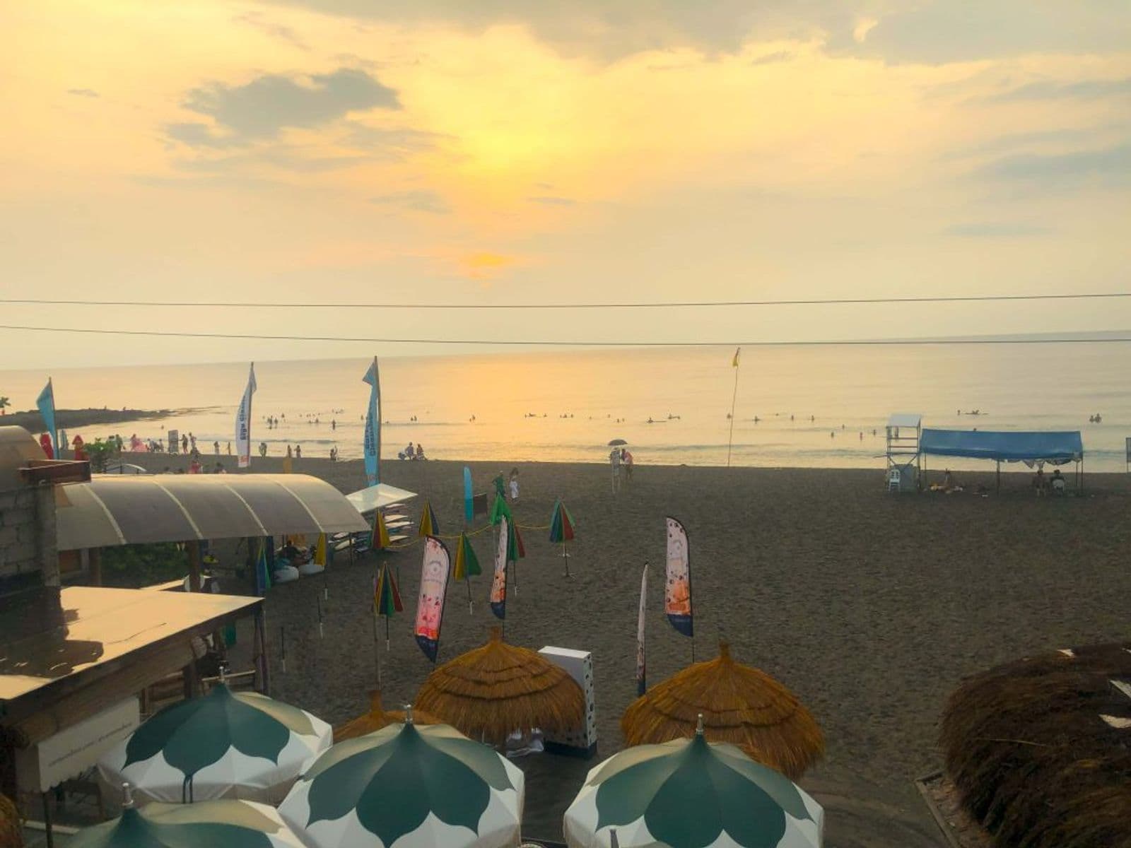 Sunset over the beach at San Juan, La Union