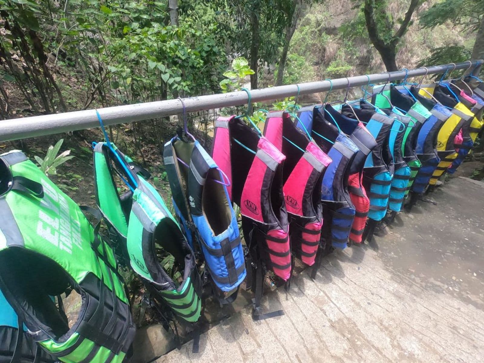 Life vests for rent on the trail to Tangadan Falls, La Union