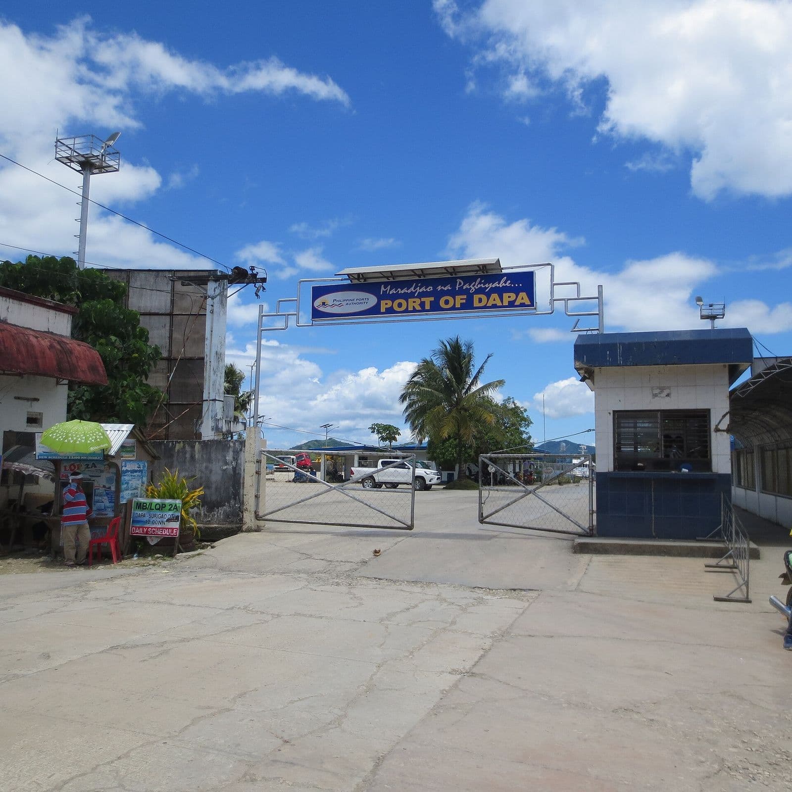 Entrance gate to the Port of Dapa, Siargao