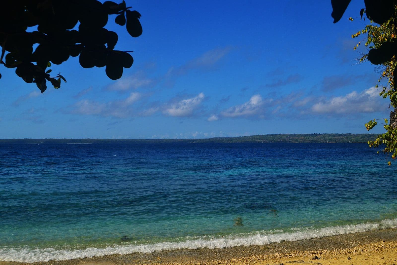 Deep blue water off Salagdoong Beach