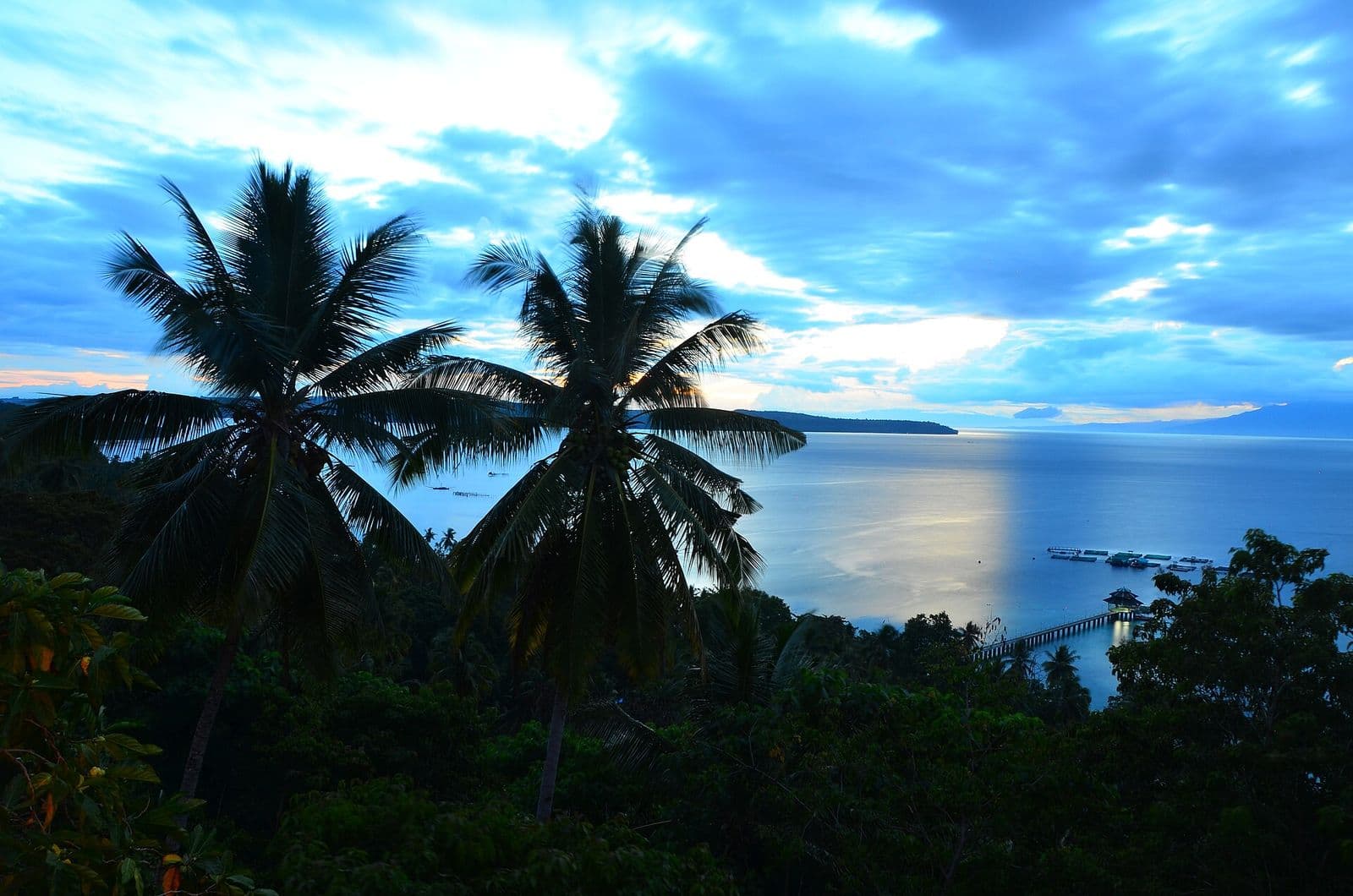 View from Samal Island towards Talikud Island
