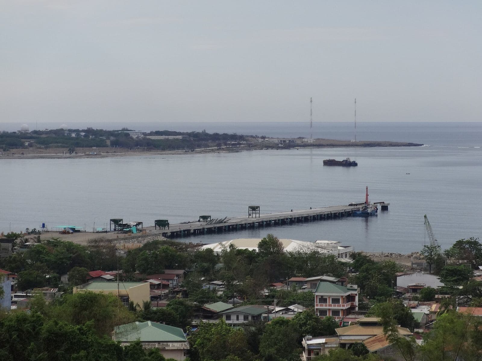 San Fernando city and Poro Point from above