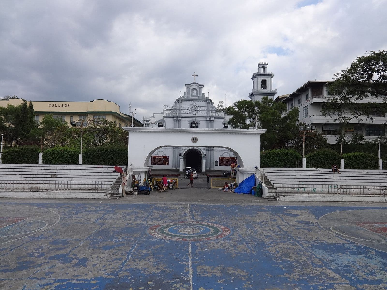 San Fernando town plaza with the cathedral behind