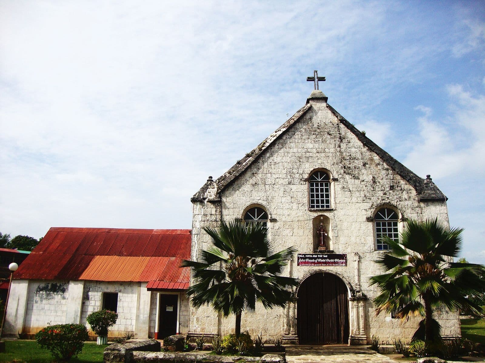 Coral-stone facade of St. Francis of Assisi Church, Siquijor town