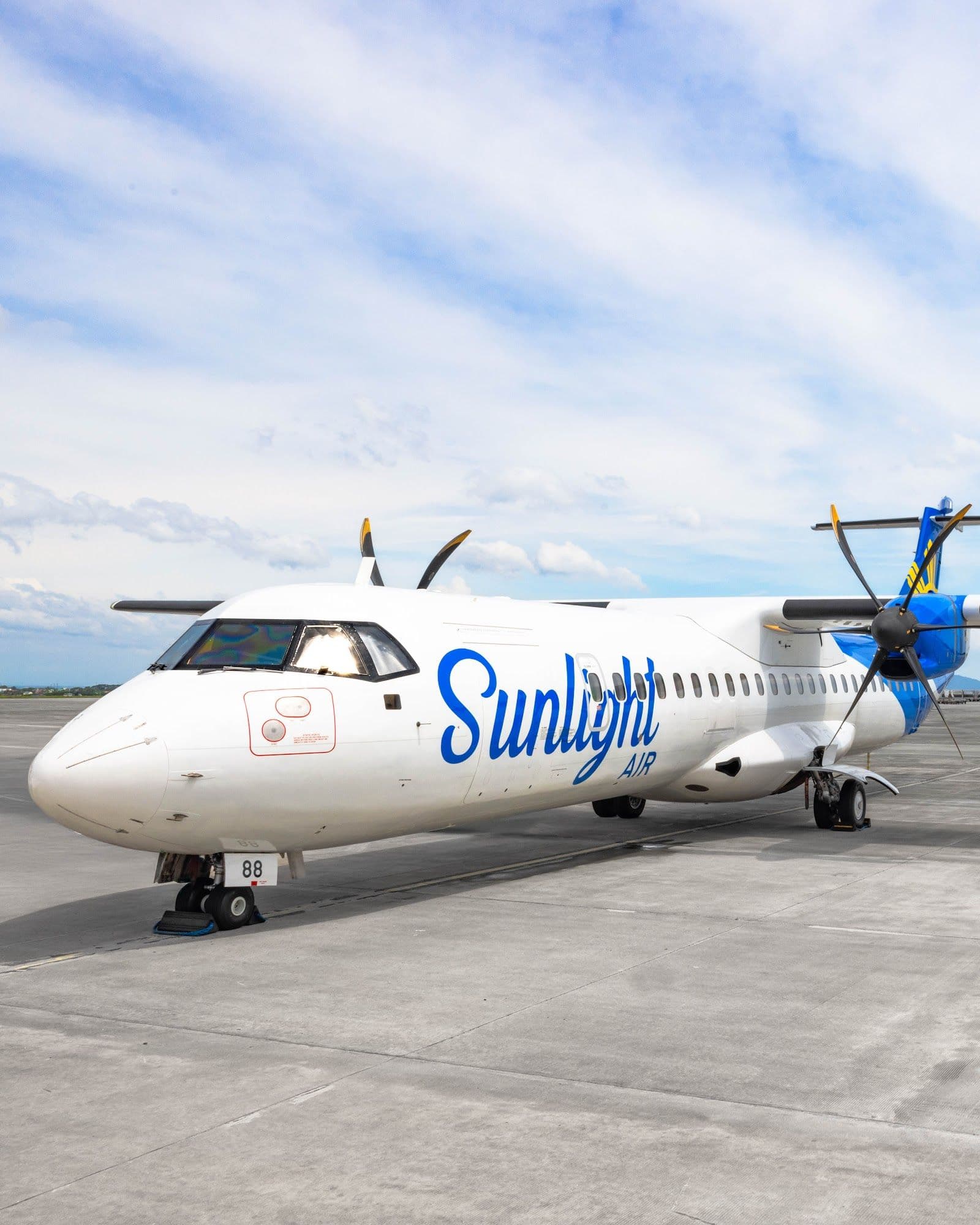 Sunlight Air ATR 72 turboprop on the apron