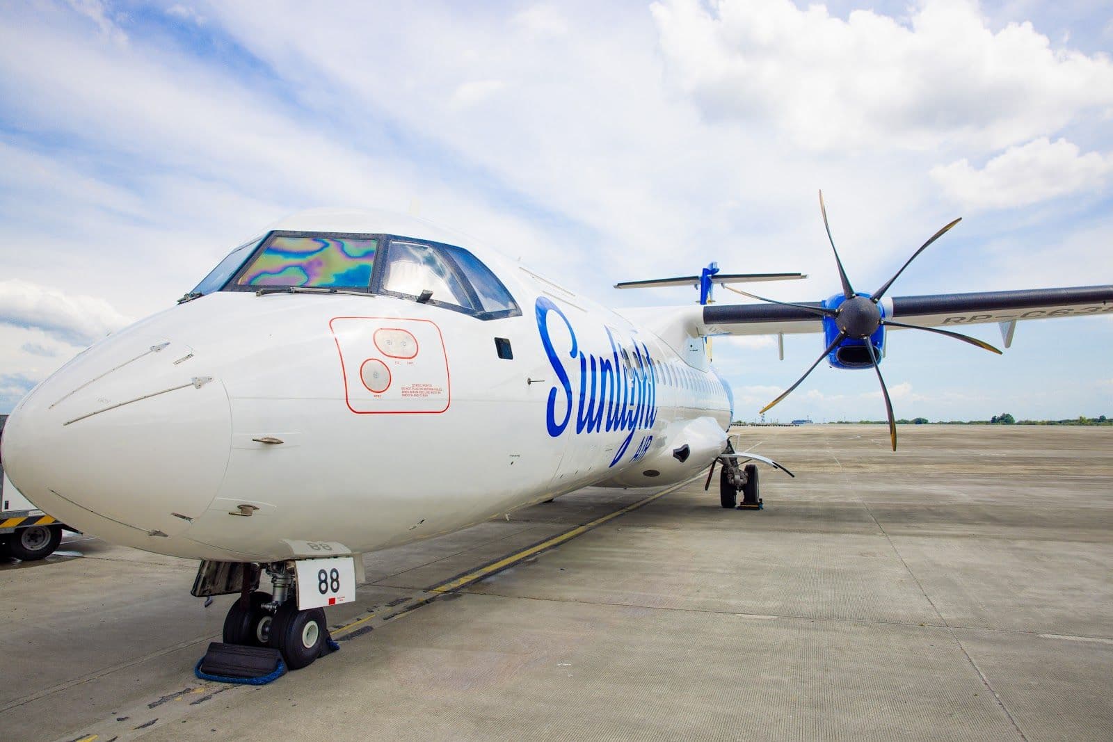 Sunlight Air ATR 72 on the apron, front view