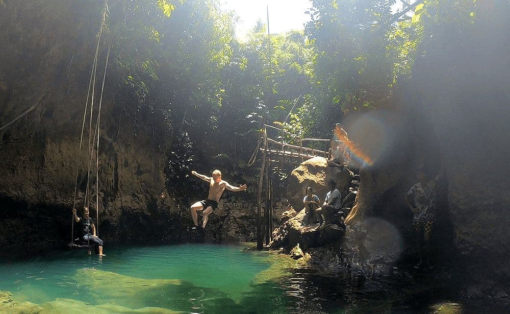 The cave mouth at Tayangban Cave Pool, Pilar, Siargao