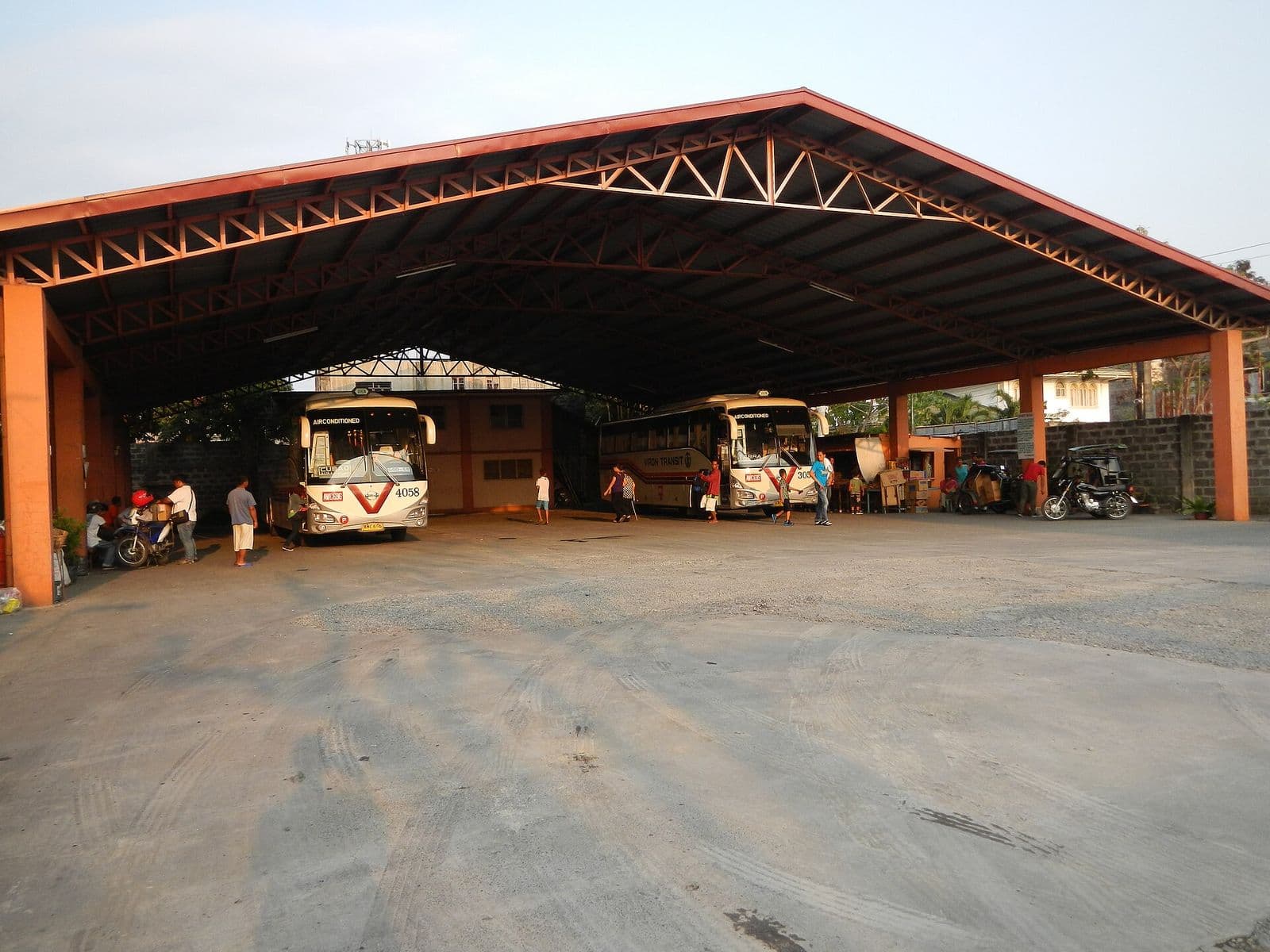 Viron Transit bus stop on the national highway in San Fernando, La Union